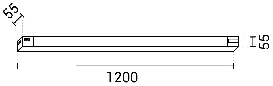 LED-lineaarivalo 50W 3CCT 100lm/W IP20 1200mm – Ketjutettava, yhdistä useita valaisimia
