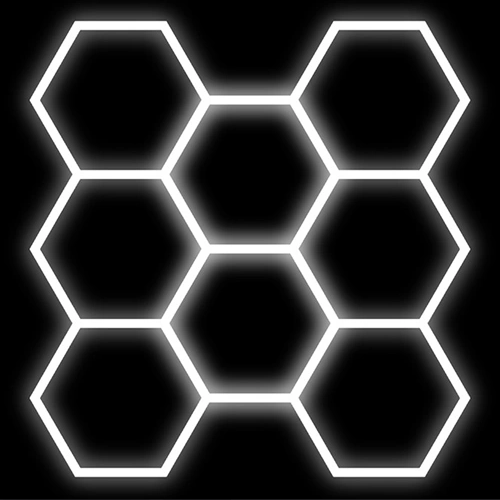 Hexagon LED -valaisinjärjestelmä 8 moduulia – 280W, 6000K, 33 600 lm