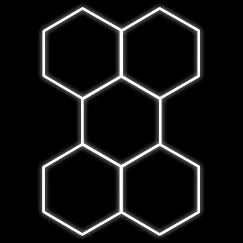 Hexagon LED -valaisinjärjestelmä 5 moduulia – 192W, 6000K, 23 040 lm