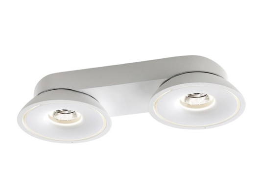 2×15W LED COB Alasvalo Pyöreä Valkoinen CRI>90 – Bridgelux | CCT