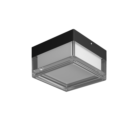 9W LED Ulkokattovalaisin Neliö Musta/Valkoinen CCT IP65