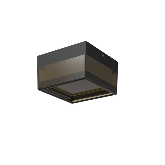 9W LED Ulkokattovalaisin Neliö Musta CCT IP65