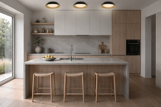 LED-kattovalaisin 24W Musta/Puu CCT