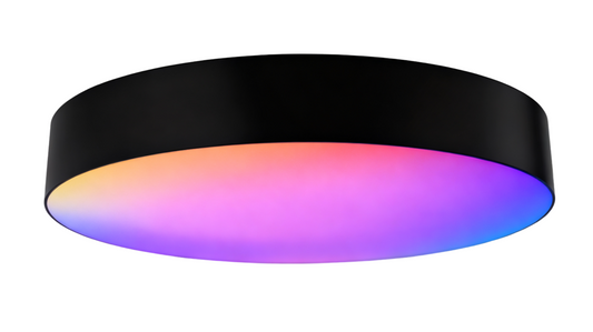 LED-kattovalaisin 40W+RGB10W Musta 3CCT-Memory + Kaukosäädin