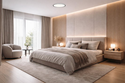 LED-kattovalaisin 36W Musta/Valkoinen 3CCT-Memory + Kaukosäädin