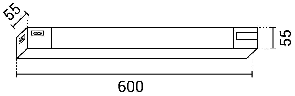 LED-lineaarivalo 24W 3CCT 100lm/W IP20 600mm – Ketjutettava, yhdistä useita valaisimia