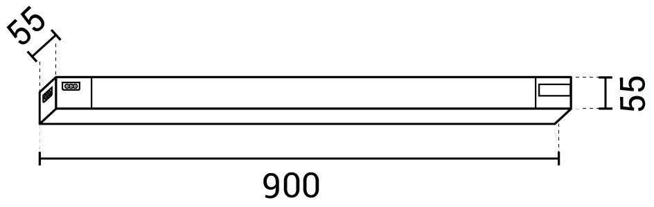 LED-lineaarivalo 36W 3CCT 100lm/W IP20 900mm – Ketjutettava, yhdistä useita valaisimia