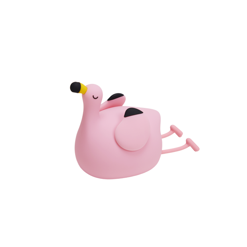 Flamingo-Yövalo Lapsille — Pehmeä Silikoni, Ladattava