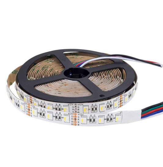 LED-nauha 5050 | 12V | 16W/m | RGB + Kylmä Valkoinen (6000K) | IP20 | Premium 5m