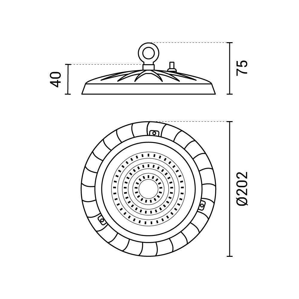 Optonica 50W LED UFO High Bay – 5000 lm | Lumileds 2835 | IP65 | 6000K
