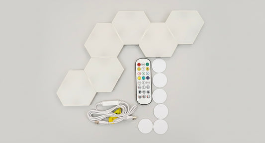 Kolmio RGB-valaisinsarja - 6 paneelia