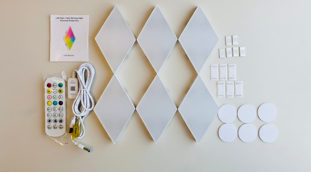 Timantti RGB LED-paneelisarja 6kpl