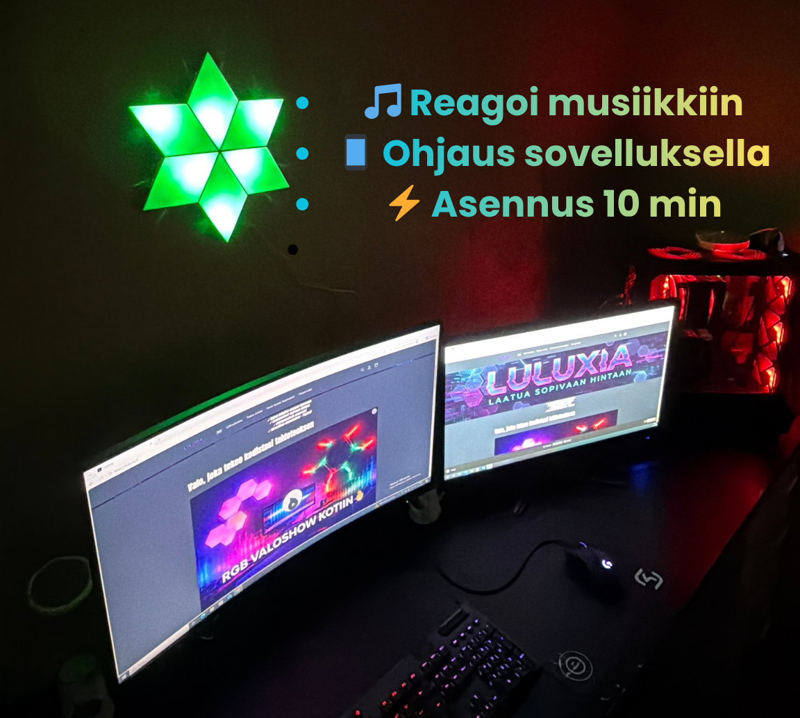 Timantti RGB LED-paneelisarja 6kpl