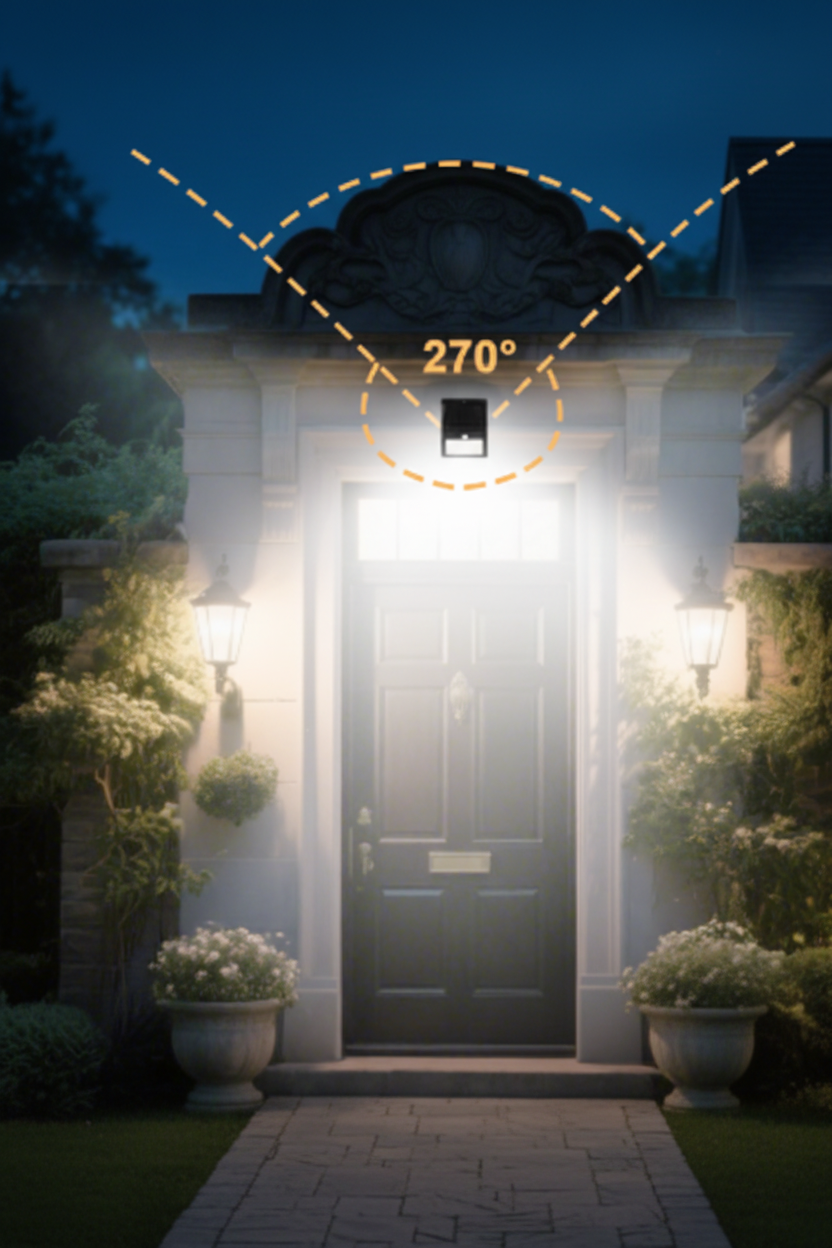 Aurinko-LED – 270° tunnistus