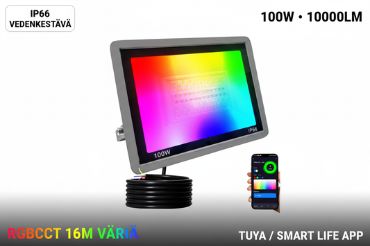 RGB LED Valonheitin 100W App – Markkinointikuva